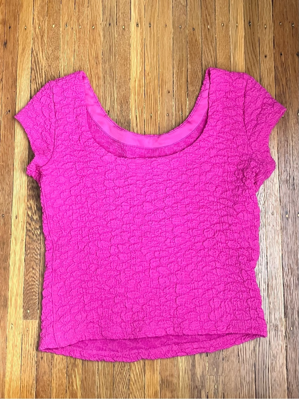 Maeve- Anthropologie. Women’s Pink Textured Scoop Neck Top